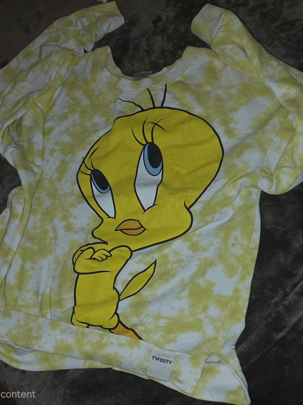 Yellow Tie-Dye Womens Sweatshirt XXL